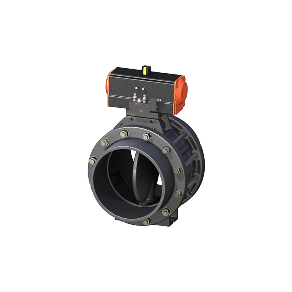 Yeni Dim Tipi Otomatik Pnömatik Aktüatörlü Kelebek Vanalar (Komple)